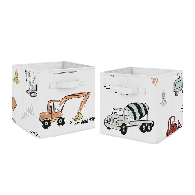 2pk Construction Truck Fabric Bins - Sweet Jojo Designs