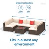 Nestl 7 Piece Outdoor Patio Furniture Set, Wicker Patio Furniture Set with Cushions - 3 of 4