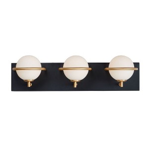 Maxim Lighting Revolve 3 - Light Vanity in  Black/Gold - 1 of 4