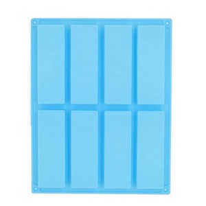 8 Grids Rectangular Silicone Handmade Soap Mould DIY Aromatherapy Mould(Light Blue) - 1 of 4