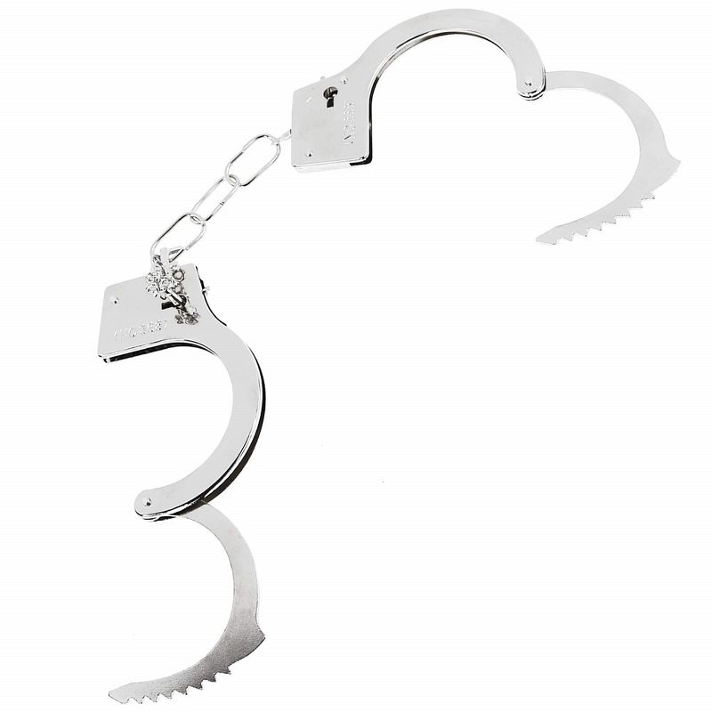 Skeleteen Pretend Costume Handcuffs - Silver, 3 of 5