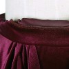 Women's Vintage Velvet Skater Skirt - Stretchy Flared Mini A-Line Skirt Burgundy - 4 of 4
