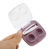 Unique Bargains Integrated Square Contact Lens Case Purple 1 Set - 2 of 4