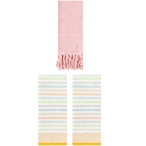 REGALWOVEN 3 Packs Cotton Absorbent Soft Bathroom Hand Towels - 1 of 4