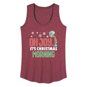 Women's - SpongeBob SquarePants - Oh Joy It's Christmas Morning Graphic Racerback Tank - 1 of 4