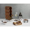 nambe Twist Coaster 6-Piece Set, Wooden Drinks Coasters for Tabletop Protection, Made of Acacia Wood and Metal Alloy, Unique Sculptural Design - 3 of 4