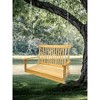 47.2"Front Porch Swing with Armrests, Wood Bench Swing with Hanging Chains - 2 of 4