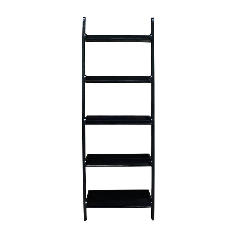 Set of 2 75.5" 5 Shelf Leaning Bookcases - International Concepts, 4 of 9