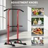 NAYSAYE Adjustable Pull Up Bar and Dip Station Multifunctional Strength Trainer for Home Gym, Red and Black, 29.13"*31.89"*82.68" - 2 of 4