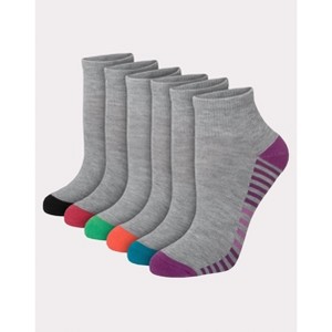 Hanes Comfort Fit Women's Ankle Socks, 6-Pairs - 1 of 4