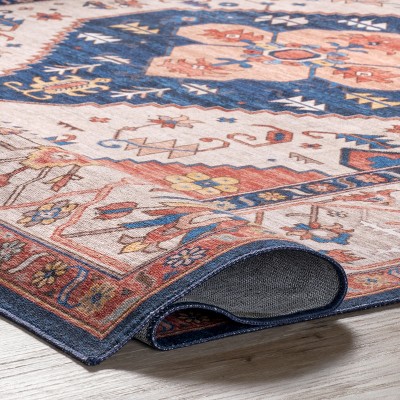 Eco-Friendly Reversible Rust Washable Area Rug, 3' x 5'