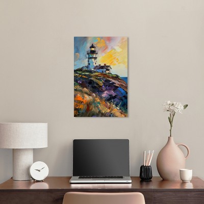 Colorful Lighthouse 16" x 24" Canvas Wall Art