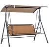 CAVINAS 3-Seat Porch Swing with Stand,Patio Swing Chair with Adjustable Tilt Canopy,Outdoor Swing for Patio Backyard Porch Garden - 2 of 4