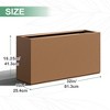 TUYOHW Large Planter Box, Rectangular Planter Box with Drainage Holes, Metal Planters for Outdoor Plants, Brown - 2 of 4