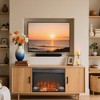 23" Electric Fireplace Inser t with Realistic Flame & Log Set, Remote Timer, Ultra Thin Heater, Overheat Protection & Adjustable Temp for Living Room - 4 of 4
