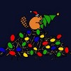 Junior's Design By Humans Cool Christmas Beaver dding Lights to Dam By SmileToday T-Shirt - 2 of 3