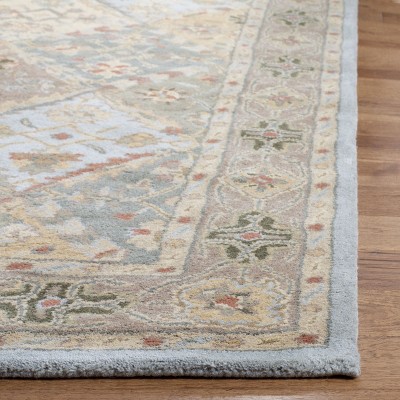 Heritage HG316 Handmade Accent Rug - 3'x5' - Light Blue/Light Brown - Safavieh