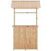 vidaXL - 3 Piece Bamboo Bar Set with Roof-Outdoor Garden Patio Furniture - Sturdy, Durable & Foldable - 4 of 4
