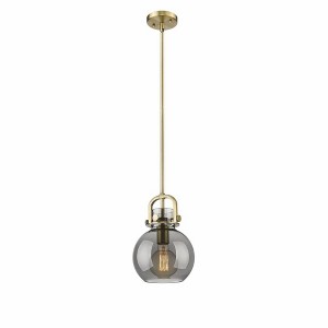 Newton Sphere - 1 Light Stem Hung Pendant In Industrial Style-11.25 Inches Tall and 8 Inches Wide - 1 of 1
