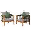 KTMBDW Patio Club Chair with Handwoven Rope Accents & Curved Backrest - Boho Patio Lounge Chair with Cushions for Porch, Garden - 3 of 4