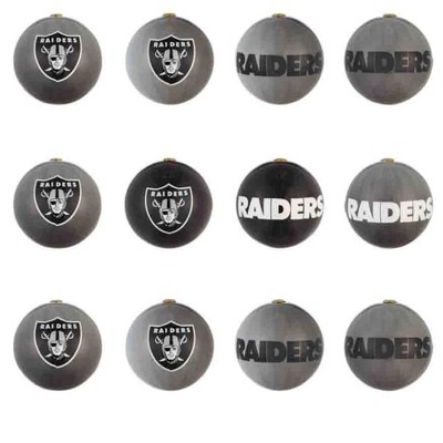 Holiday Ball Ornaments, Set of 12,  Las Vegas Raiders