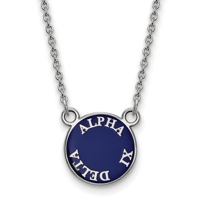 Black Bow Jewelry Sterling Silver Alpha Xi Delta Greek Life Necklace 18 Inch
