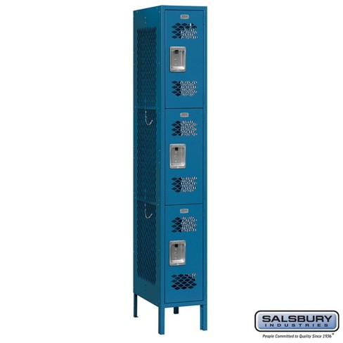 Salsbury Industries 73165bl-u Triple Tier 12-inch Wide 6-feet High 15 ...