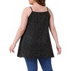 Agnes Orinda Women's Plus Size Spaghetti Straps Polka Dots Camisole Loose Flowy Summer Tank Tops - 4 of 4