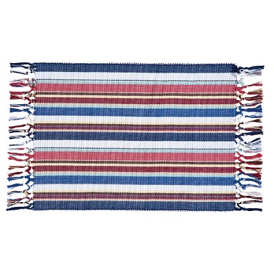 C&F Home Heartland Stripes Cotton July 4th Woven Placemat Set of 6