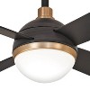 54" Minka Aire Modern Indoor Ceiling Fan with LED Light Remote Control Brushed Carbon Glass Shade for Living Room Family Dining - 3 of 4