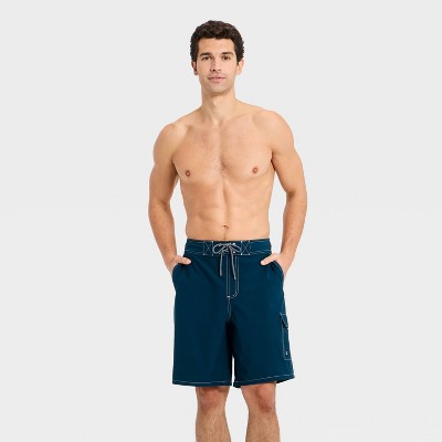Мужские брюки Goodfellow & Co Men's 9'' Cargo Board Swim Trunks - Goodfellow & Co™ Navy Blue L — фото 3