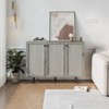 TIRAMISUBEST 3-Door Wood Sideboard - Adjustable Shelf Coffee Bar Cabinet - 2 of 4
