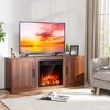 Costway 58'' Fireplace TV Stand Entertainment Console W/ 18'' Electric Fireplace - 2 of 4