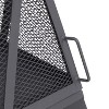 Sunnydaze Majestic Pyramid Steel Mesh Fire Pit - Black : Target