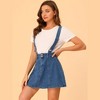 Allegra K Women's Denim A-line Adjustable Strap Braces Mini Suspender Skirt  M Blue Small : Target