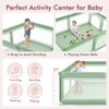 Infans Baby Playpen Extra-Large Safety Baby Fence w/ Ocean Balls & Rings Green - 4 of 4