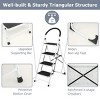 Racxily Folding 4-Step Ladder, Folding Step Stool with Anti-Slip Pedal Platform, Step Ladders,330Lbs Capacity, White - 4 of 4
