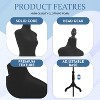 FDW Mannequin Adjustable Height Female Mannequin Torso 49-63in Height Wooden Tripod Stand with High Density Foam Velvet Fabric Covering Perfect - 4 of 4