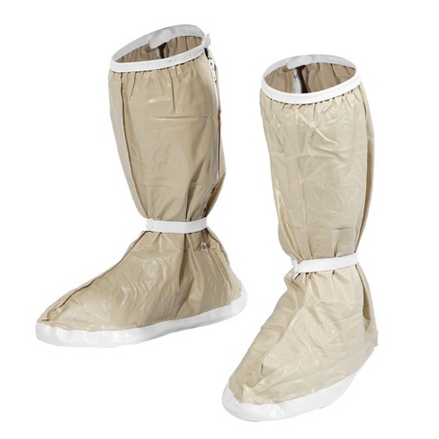 Unique Bargains Waterproof Non-slip Reusable Rain Shoes Covers Khaki Size  3xl 1 Pair : Target