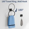 Itopfox Bathroom Hardware Set - 4-Piece Wall Mounted Stainless Steel Towel Rack, Round Ring, Hooks, and Toilet Paper Holder with Shelf - 3 of 4