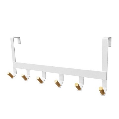 Over the Door Hook Rail - Polished Chrome - 6 Hooks