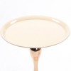 Lyngins Mermaid Tail Design Metal Side Table, Round End Table for Living Room, Modern Bedroom Nightstand, Small Side Table with Tray Top - 3 of 4