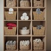Casafield 4pk Water Hyacinth Seagrass Storage Baskets with Handles, Woven Wicker Rectangular Storage Bins for Shelves, Blankets, Laundry Organization - 3 of 4