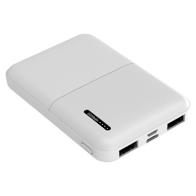 cellhelmet® 5,000 mAh Power Bank with 2 USB-A Ports and 1 USB-C® Port in White