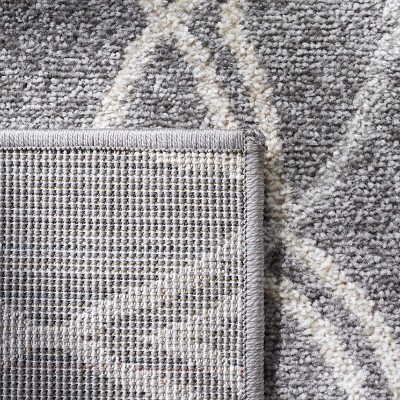 Gray Geometric 3' x 5' Reversible Synthetic Area Rug
