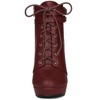 Allegra K Women's Lace Up Round Toe Platform Block Heels Ankle Boots - 3 of 4