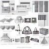 Bacati - Elephants White/Gray 3 pc Crib Bedding Set - 3 of 4