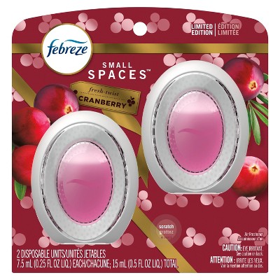 Febreze Small Spaces Fresh Air Freshener - Twist Cranberry - 2ct