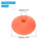 Unique Bargains Smooth Lentil Focal Cute Silicone Beads for Keychain Jewelry Making 50 Pcs 0.47" Light Orange - 3 of 4
