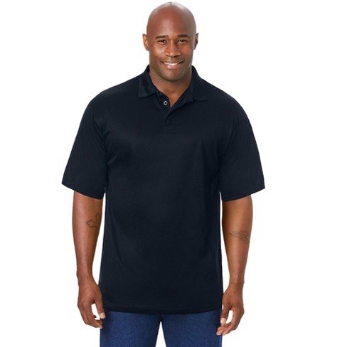 Kingsize Men s Big Tall No Sweat Polo 3xl Black Mesh Target